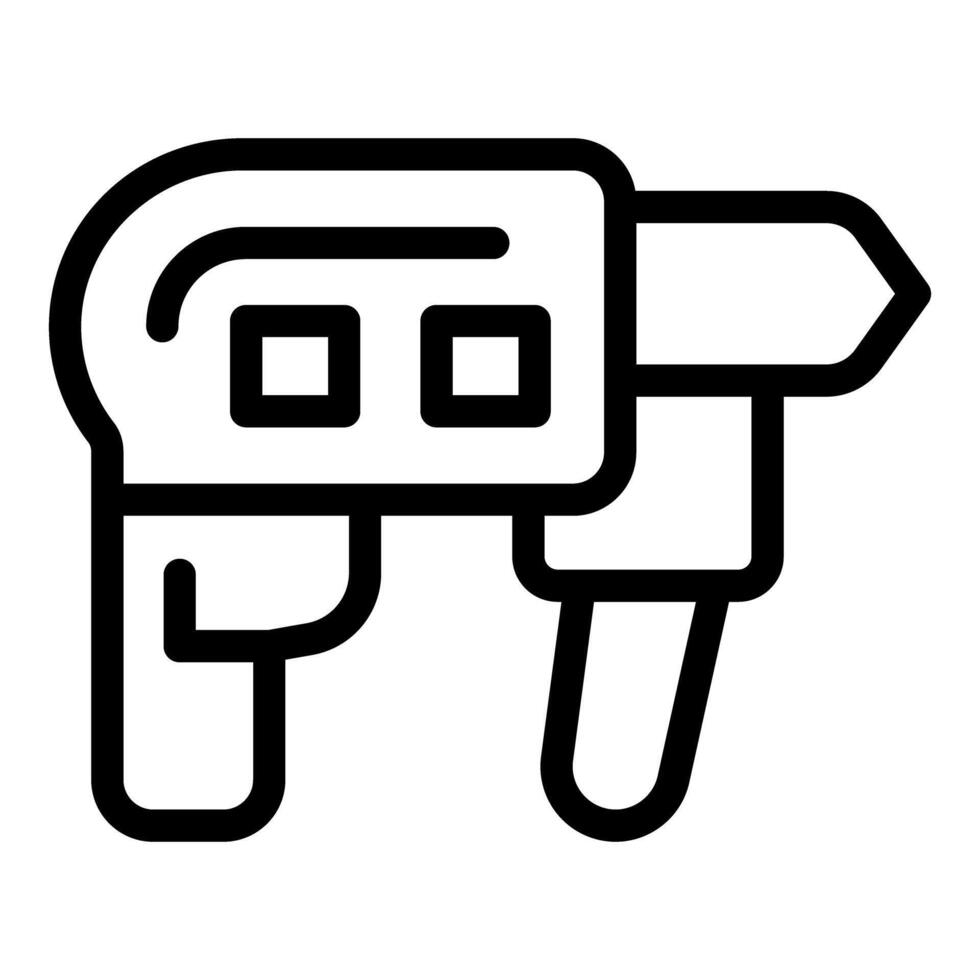 Black and white icon of a power drill vector