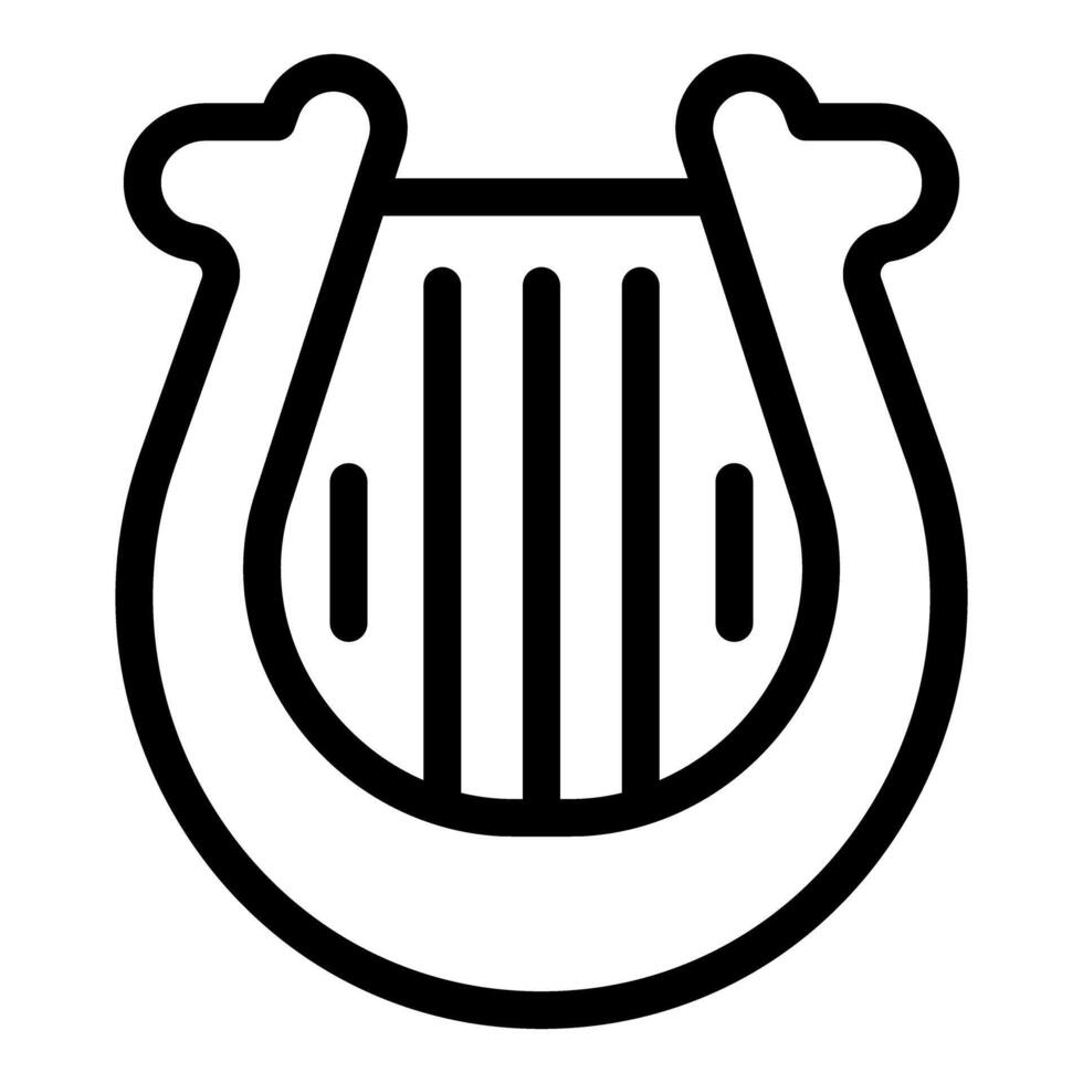 Black lyre icon on white background vector