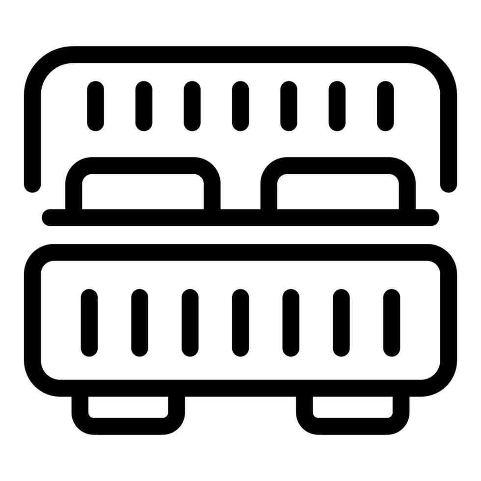 Double decker bus line icon vector