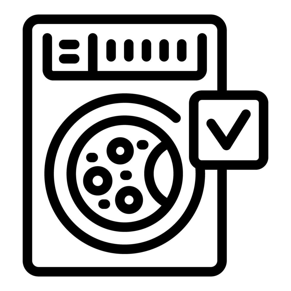 Washing machine icon with check mark vector