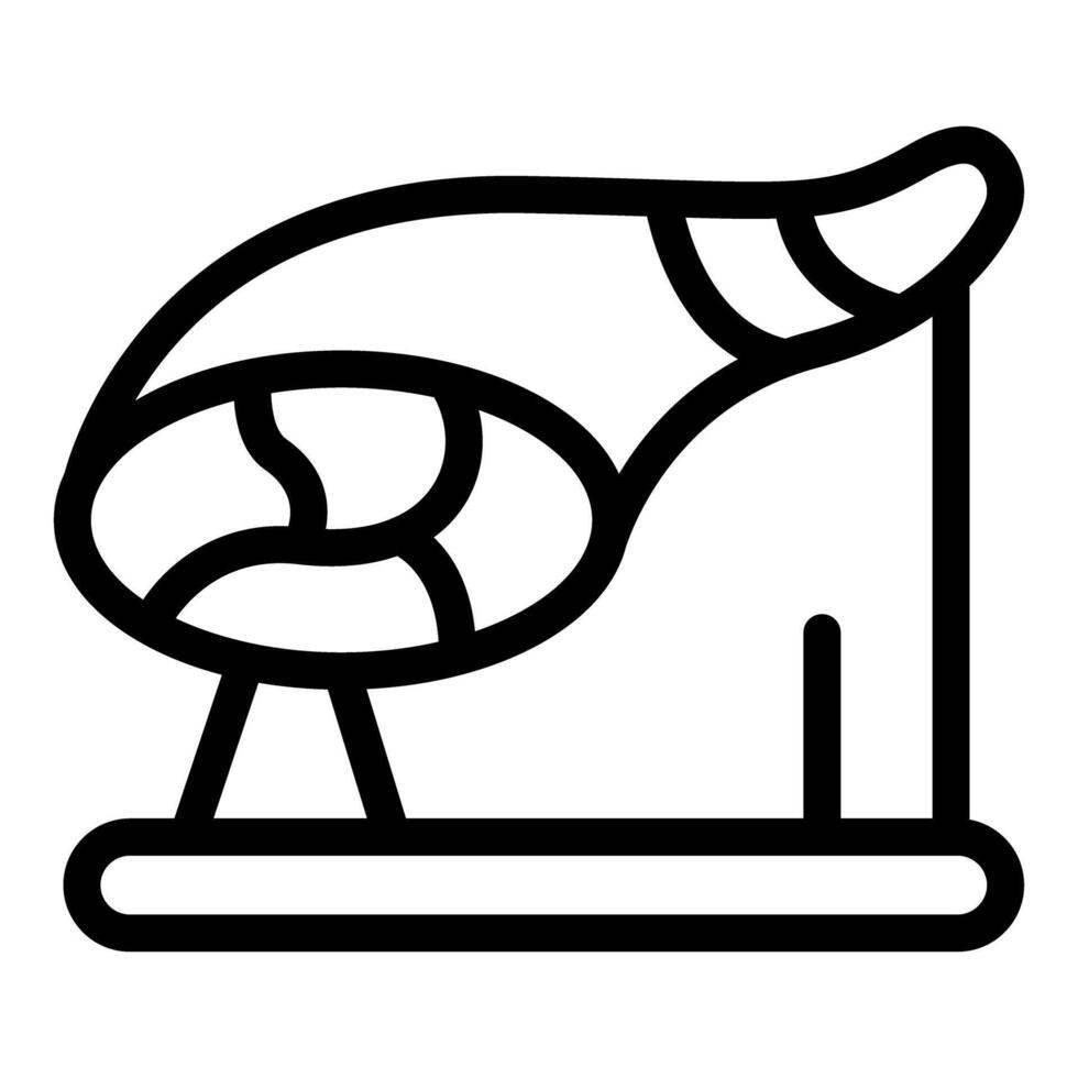 Black and white icon of modern telescope vector