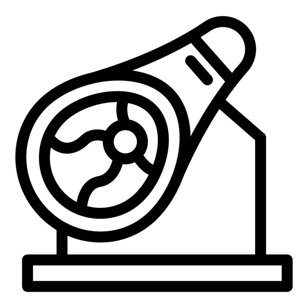 Black and white illustration of a modern jet engine on a white background vector