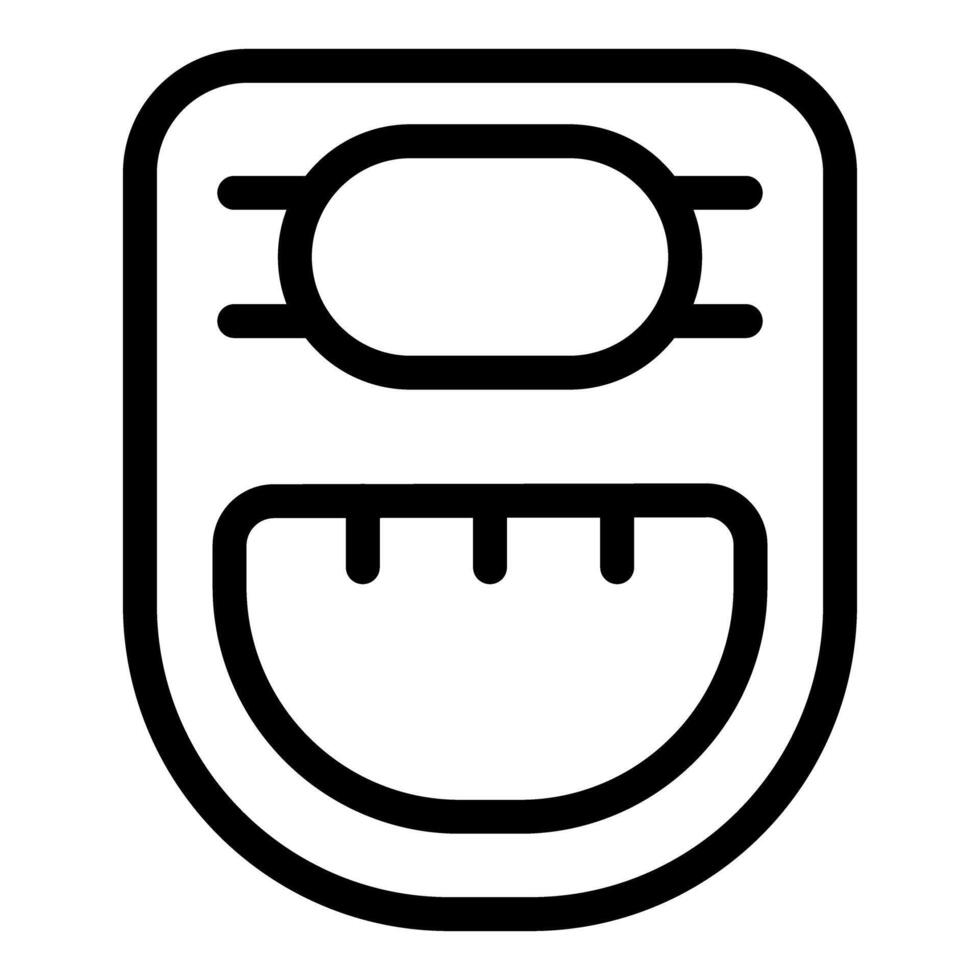 Black and white icon of a shaver vector