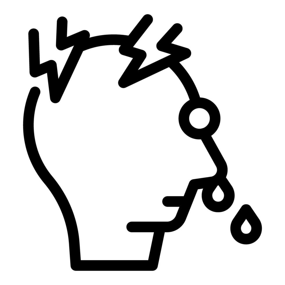 Headache and stress icon concept vector