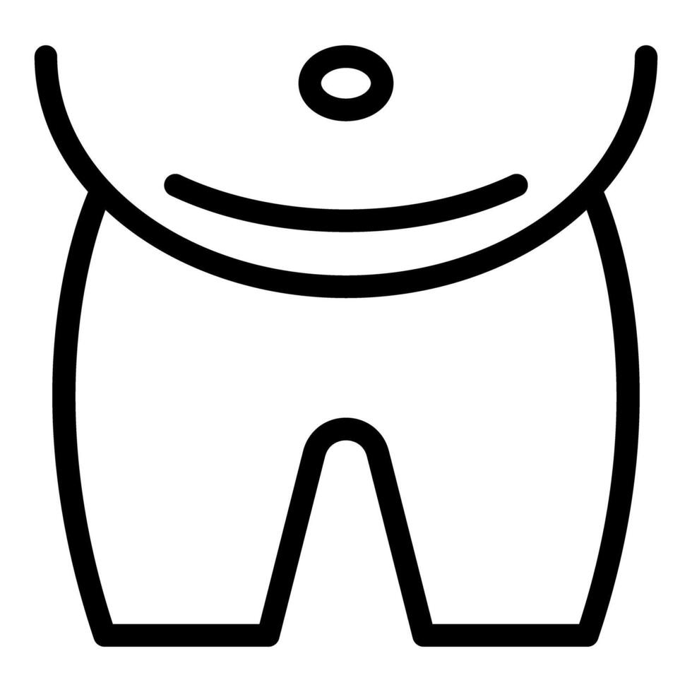 Line art drawing of minimalist modern pants icon vector