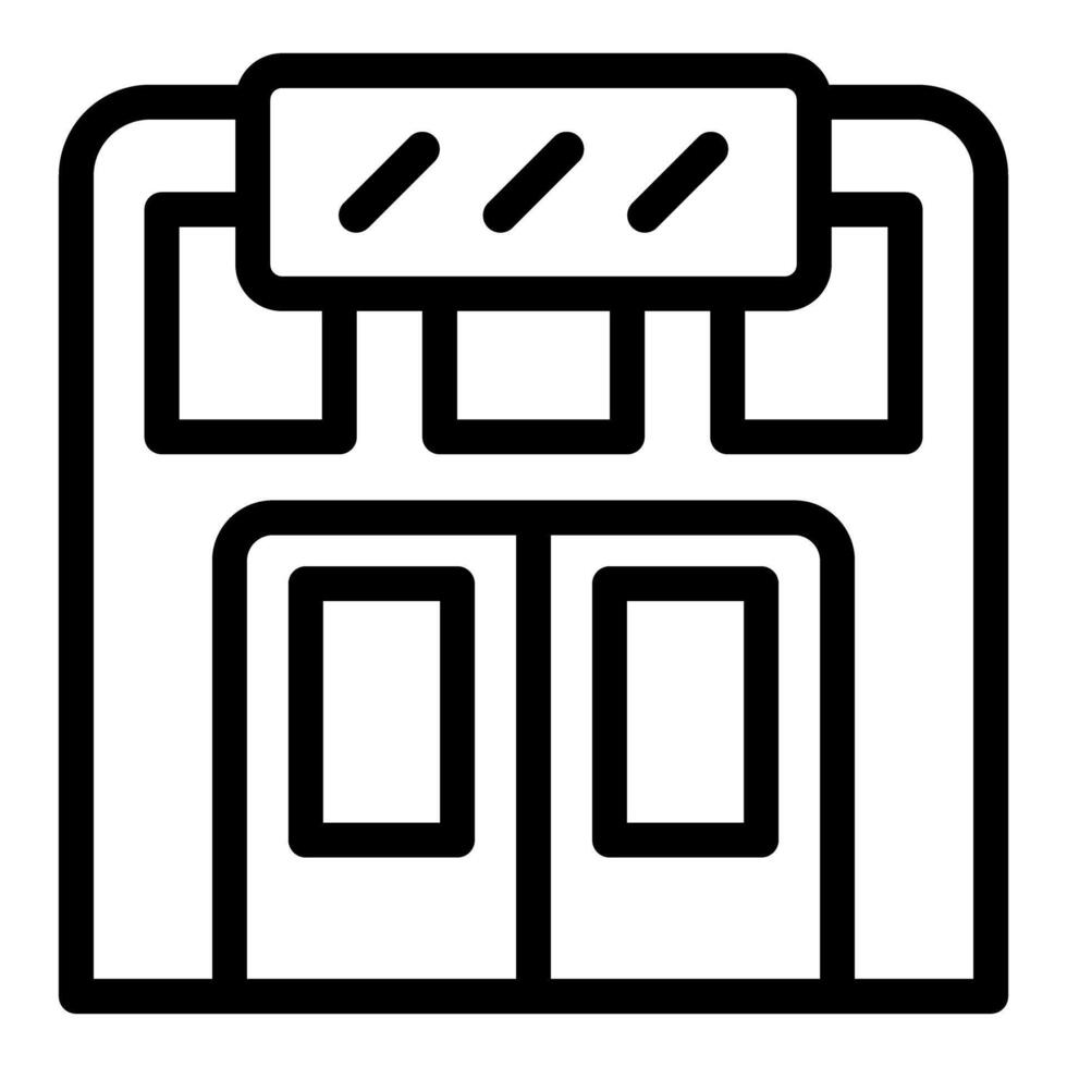 Line art illustration of a storefront vector