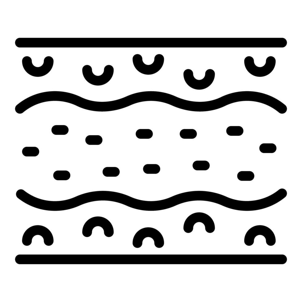 Black and white simple line art of a whimsical watercolor cake vector