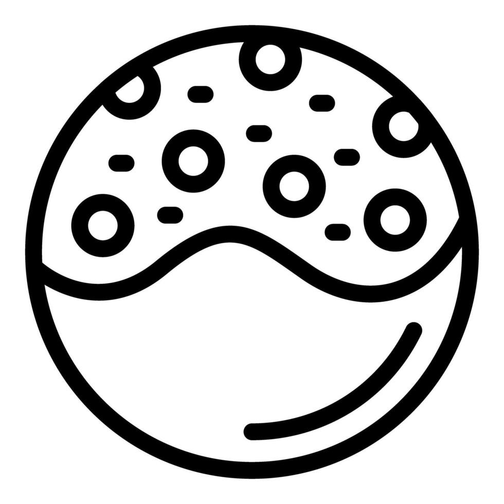 Chocolate chip cookie line art illustration vector