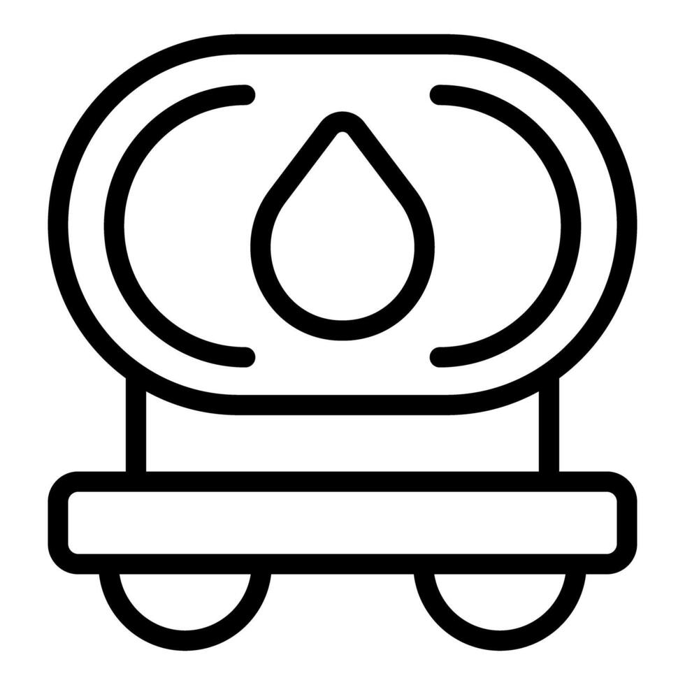 Flat design icon of simplified room heater vector