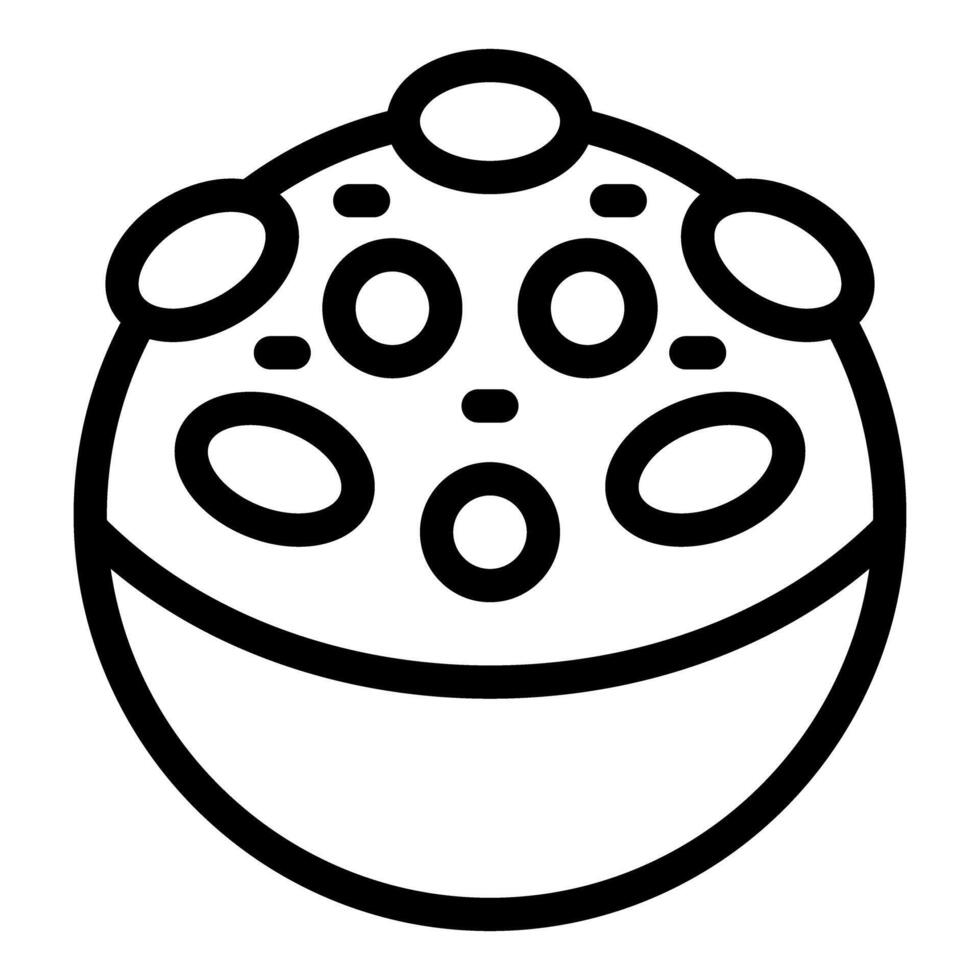 Monochrome line art of a whimsical cartoon cupcake, ideal for bakery themes vector