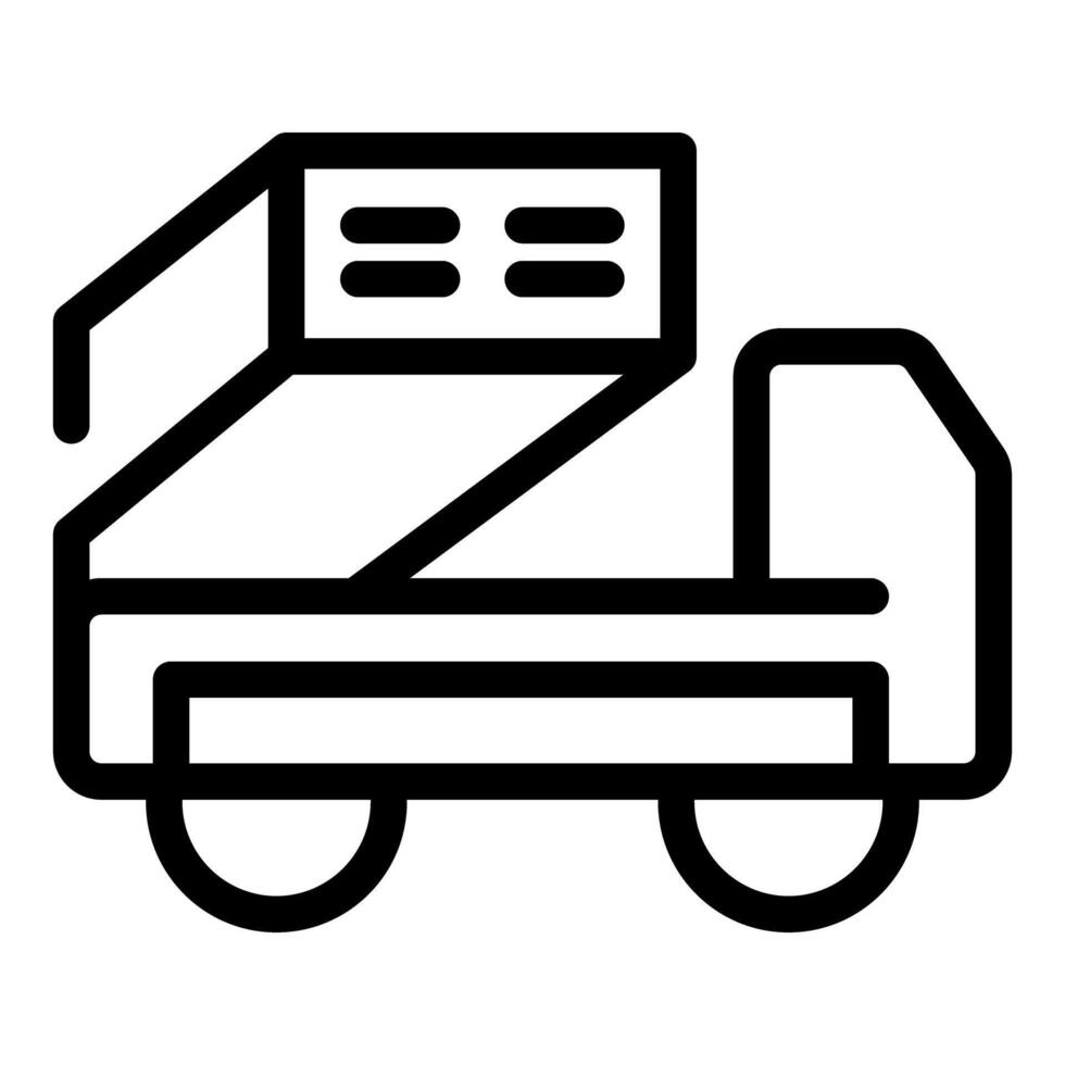 Linear icon of a delivery truck vector