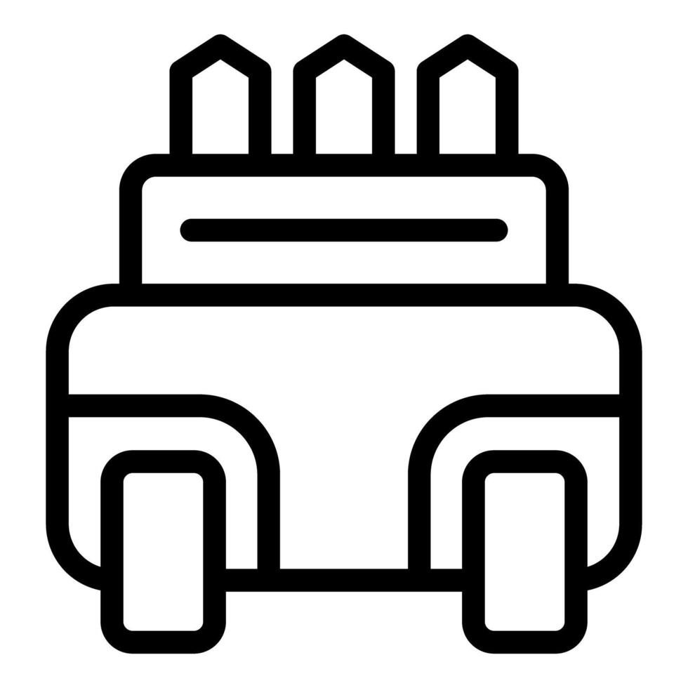 Birthday cake line icon design vector
