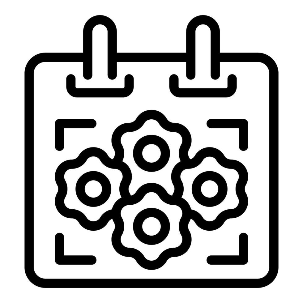 Digital calendar icon with flower motifs vector