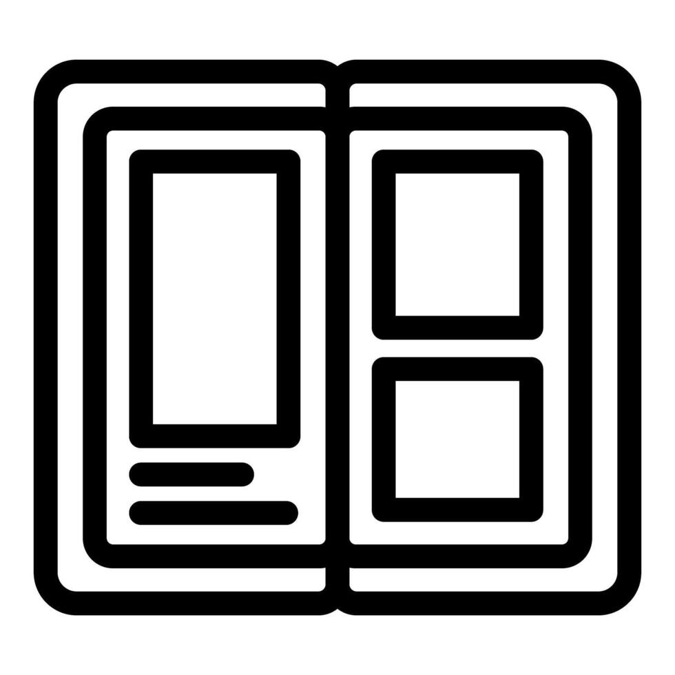Open book icon flat design vector