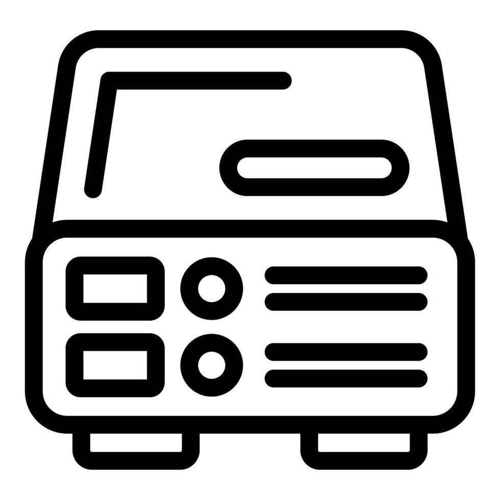 Black and white icon of a modern toaster vector