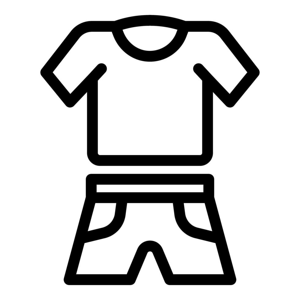 Icon of tshirt and shorts outfit vector