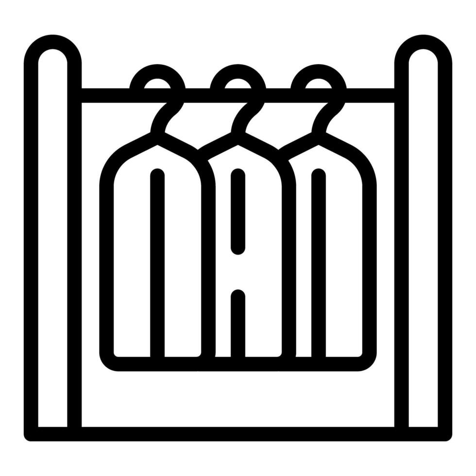 Black and white icon of gated fence design vector