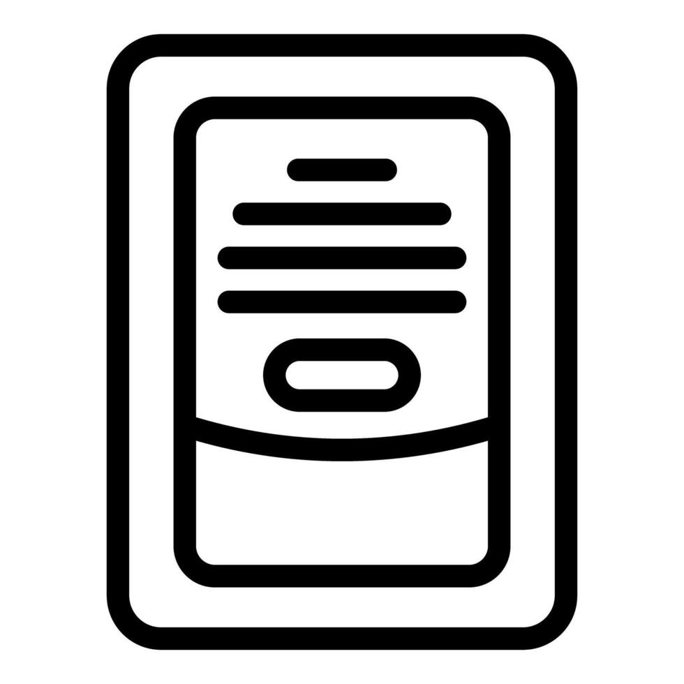Smartphone icon with document display vector