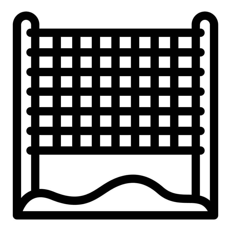 Black and white icon of a fishing net vector