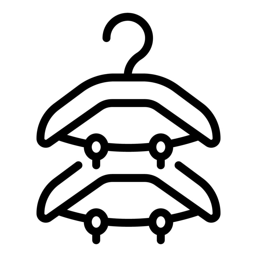 Stack of clothes hangers icon vector