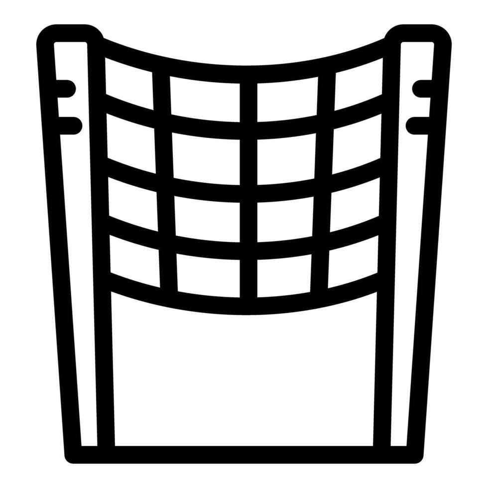 Black and white volleyball net icon vector