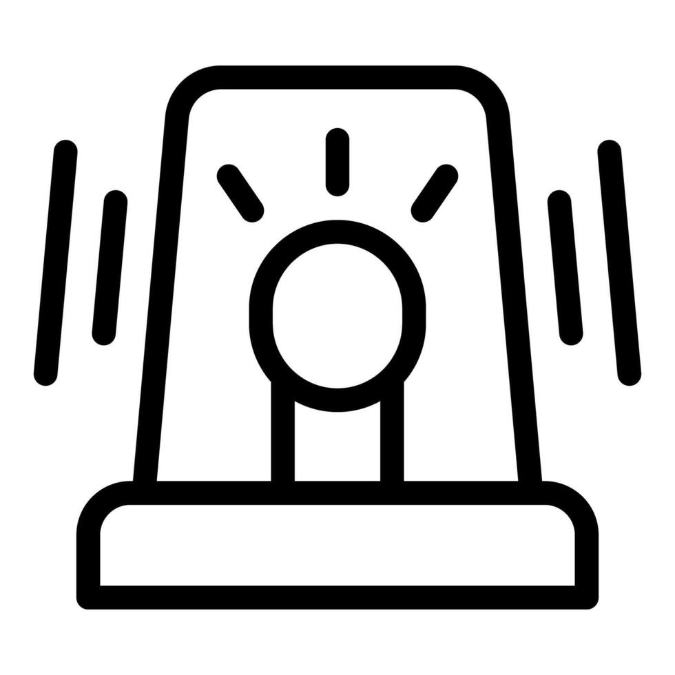 Simplified line art of an emergency siren, perfect for use in apps and websites vector