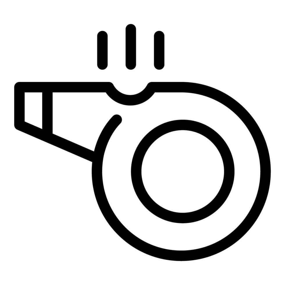 Whistle icon in bold line style vector