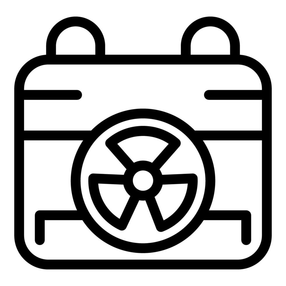 Calendar with radiation symbol icon vector