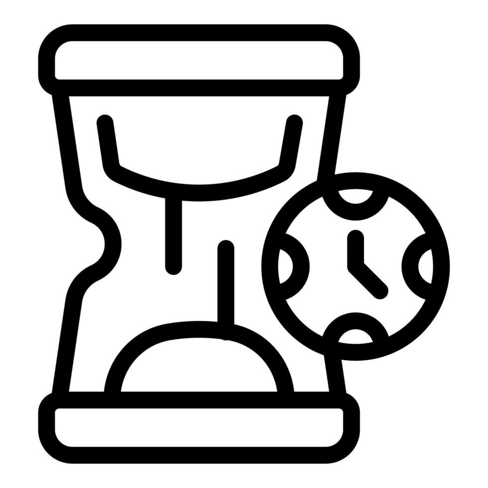 Hourglass and moon icons on white background vector