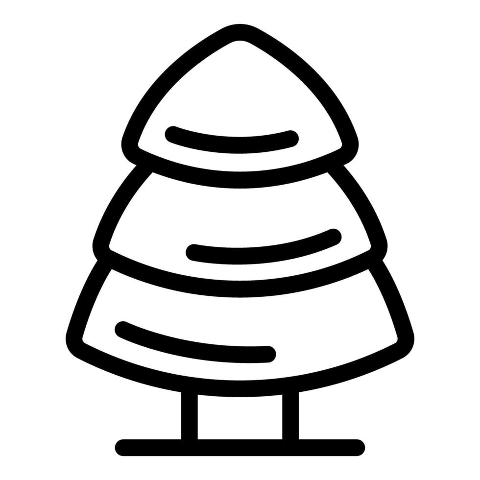 Simplistic black and white illustration of a fir tree vector