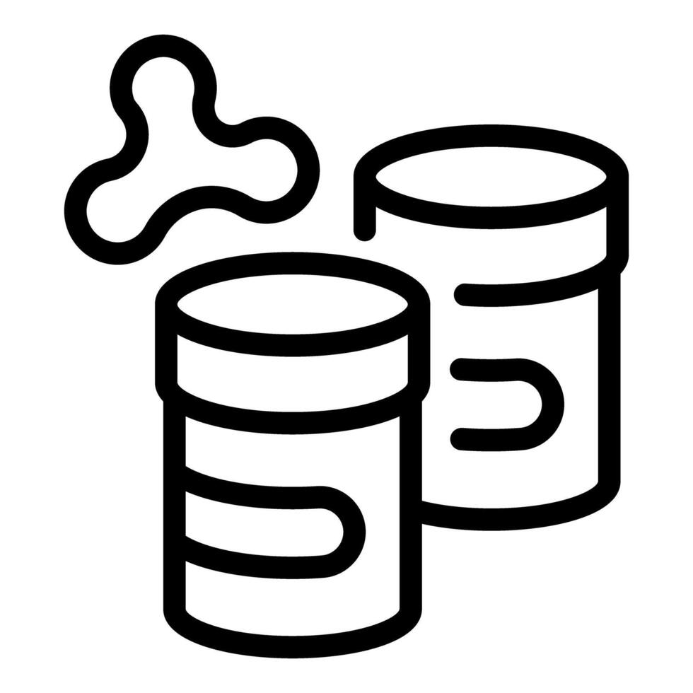graphic of paint cans with spilled paint vector