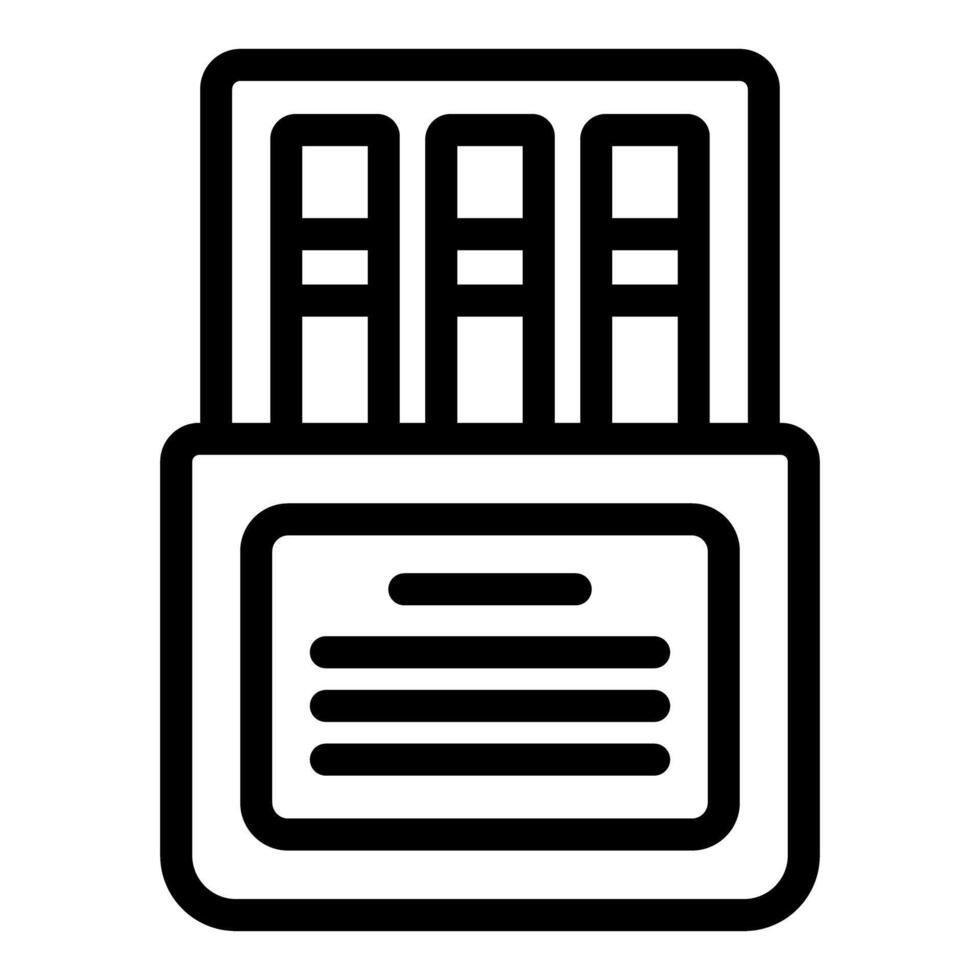 Simple outlined illustration of a chocolate bar, perfect for various design projects vector
