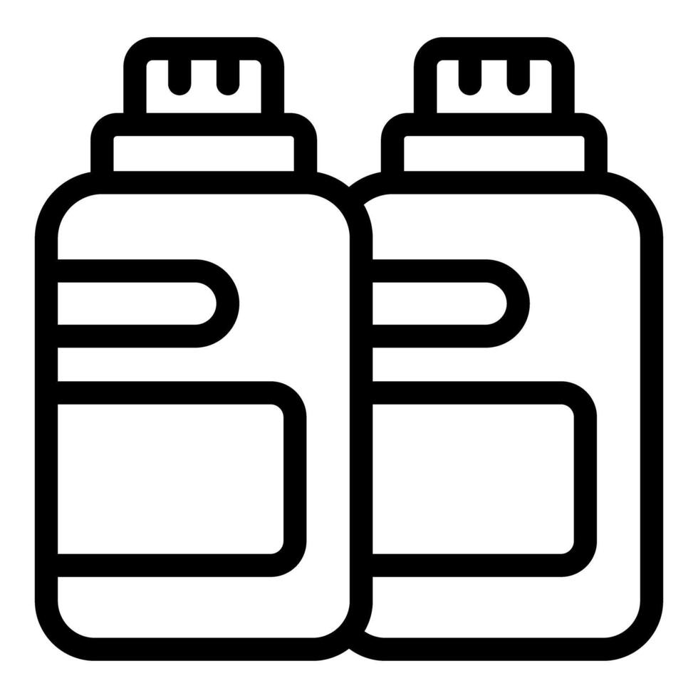 Plastic condiment squeeze bottles icon vector