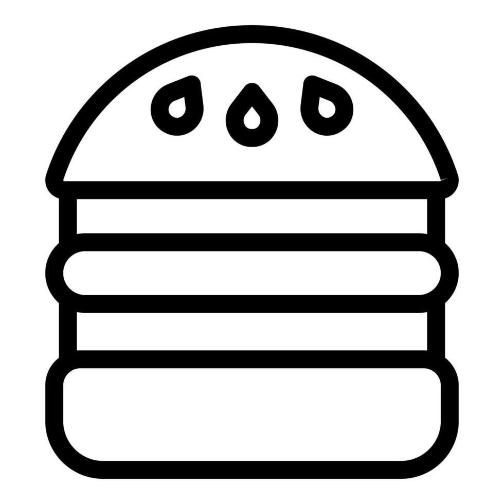 illustration of a simple burger icon vector