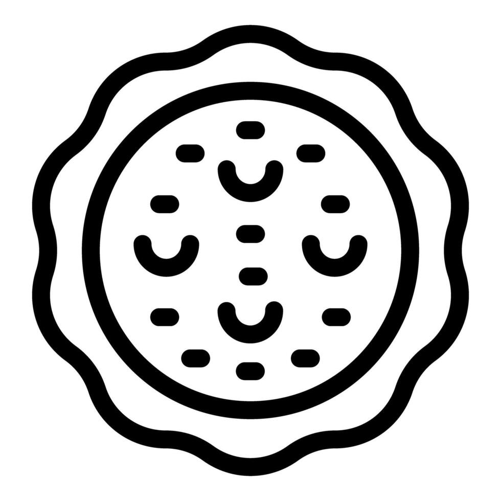 Black and white cookie icon vector