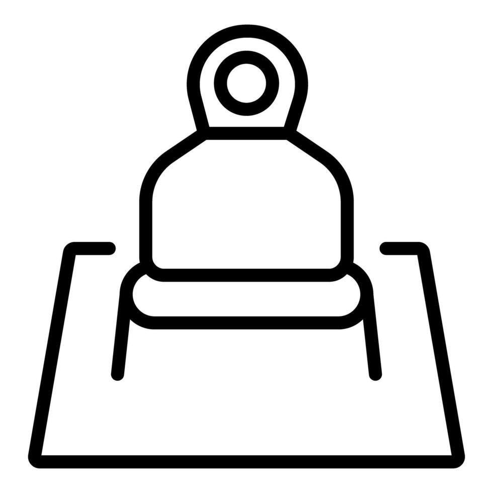 Simple line icon of a chair with a backrest vector