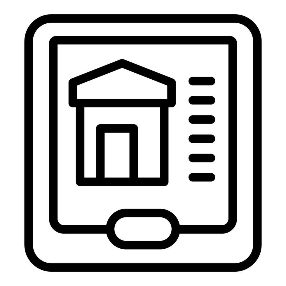 Real estate mobile application icon vector