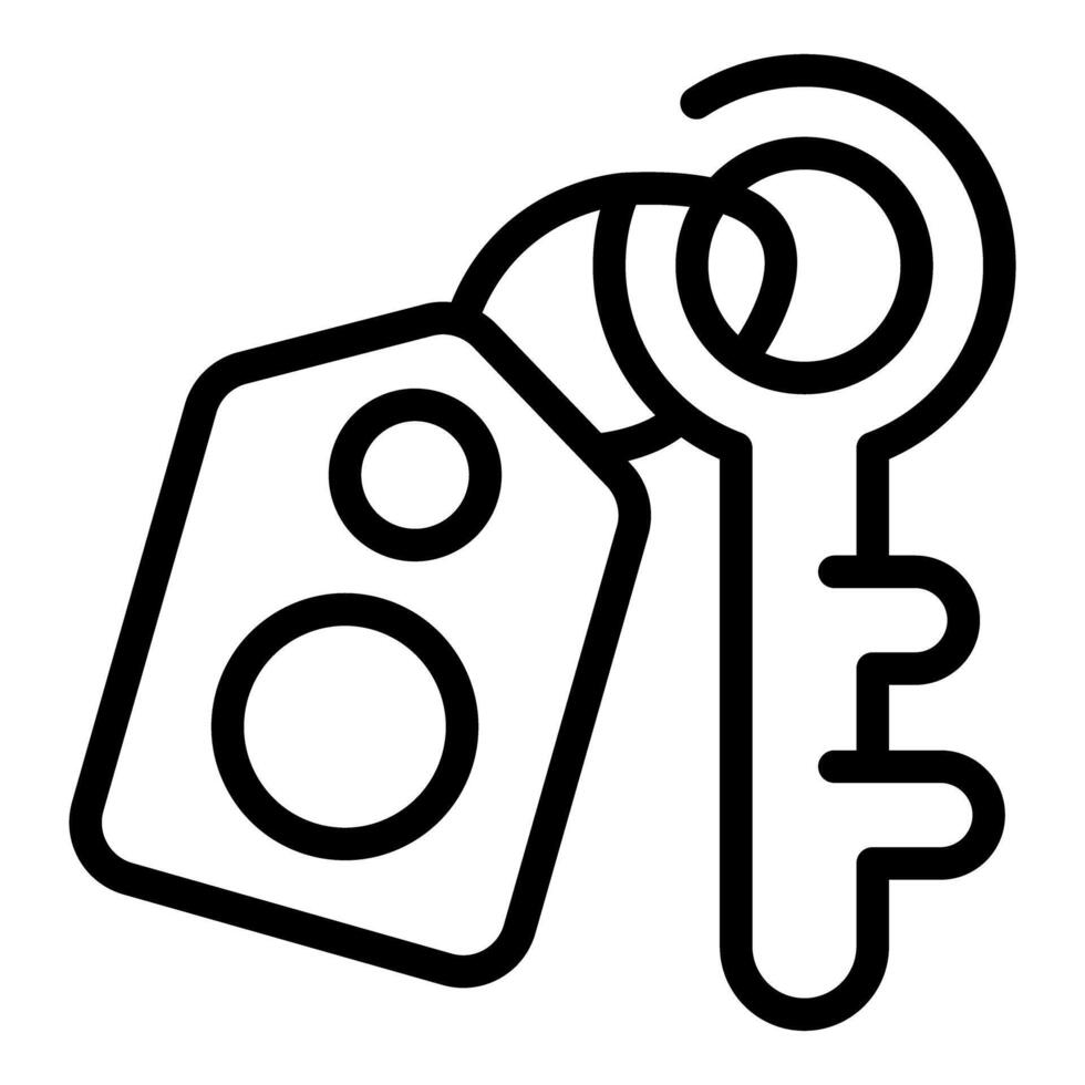 Key and tag line icon vector