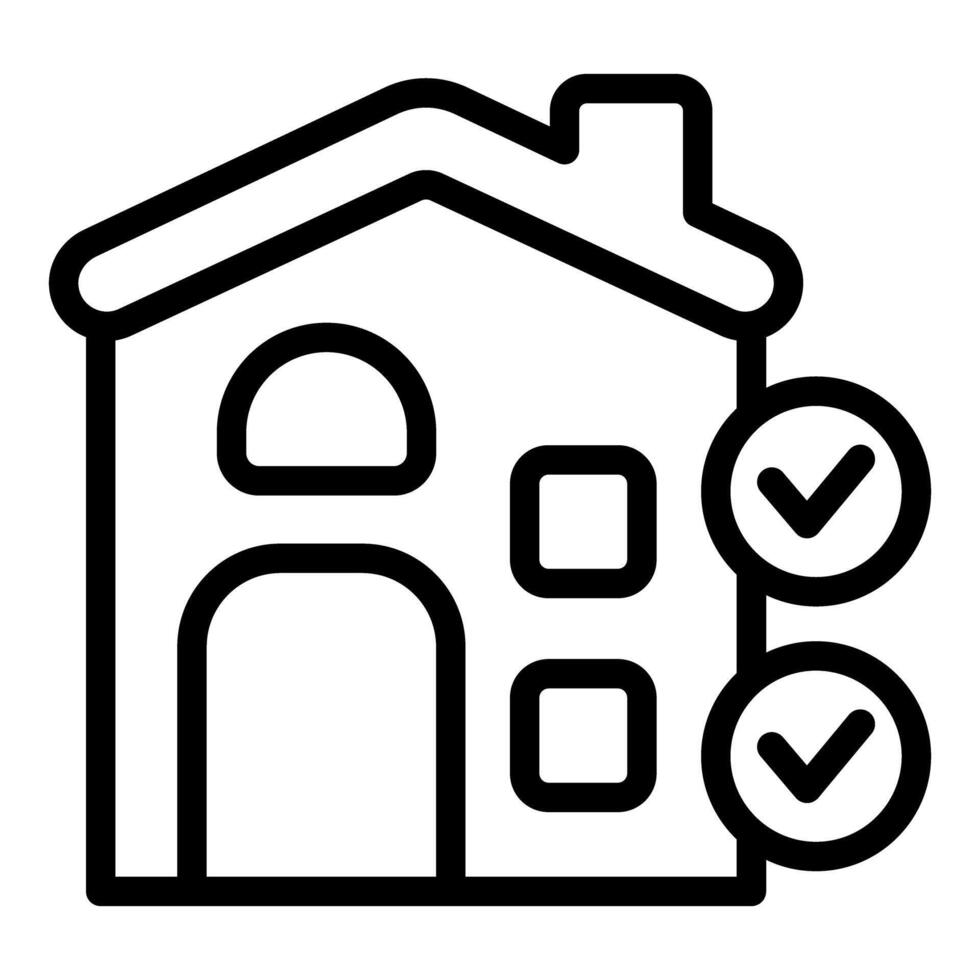 Home inspection checklist line icon vector