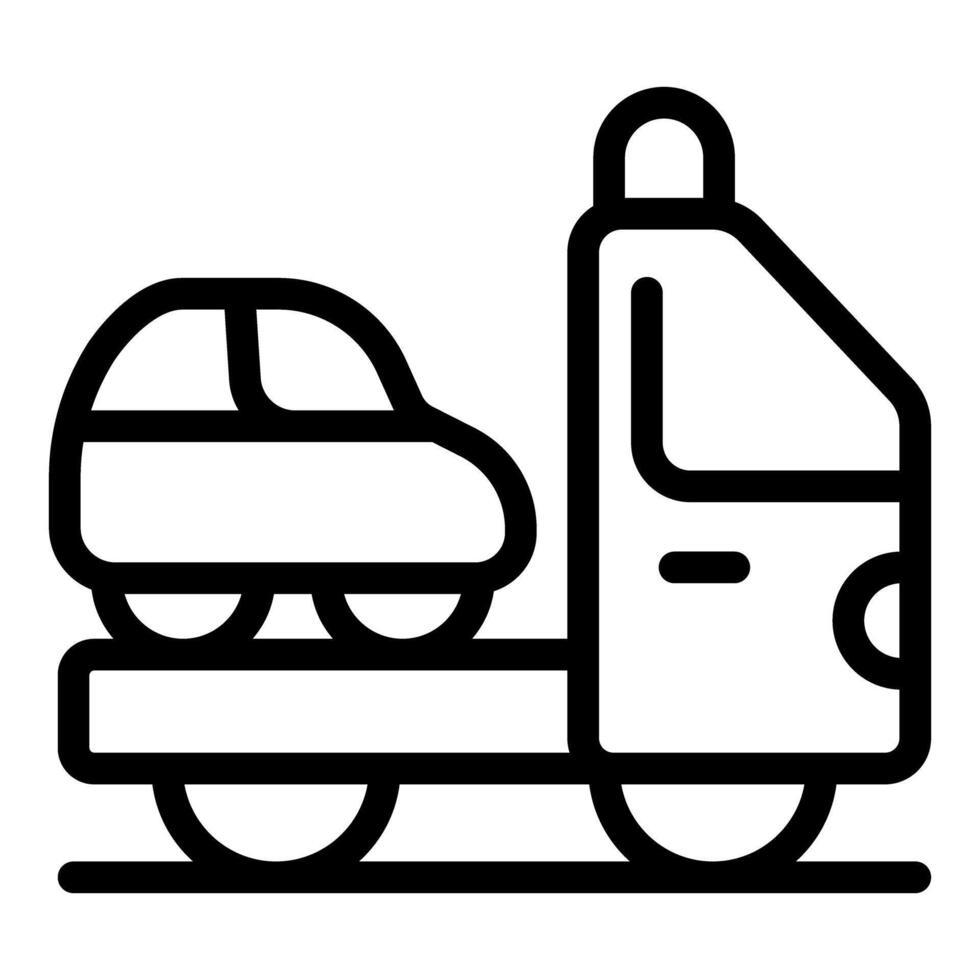 illustration of a tow truck towing a car vector
