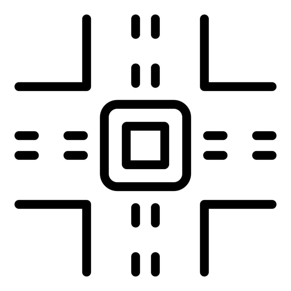 Abstract geometric symbol black and white design vector