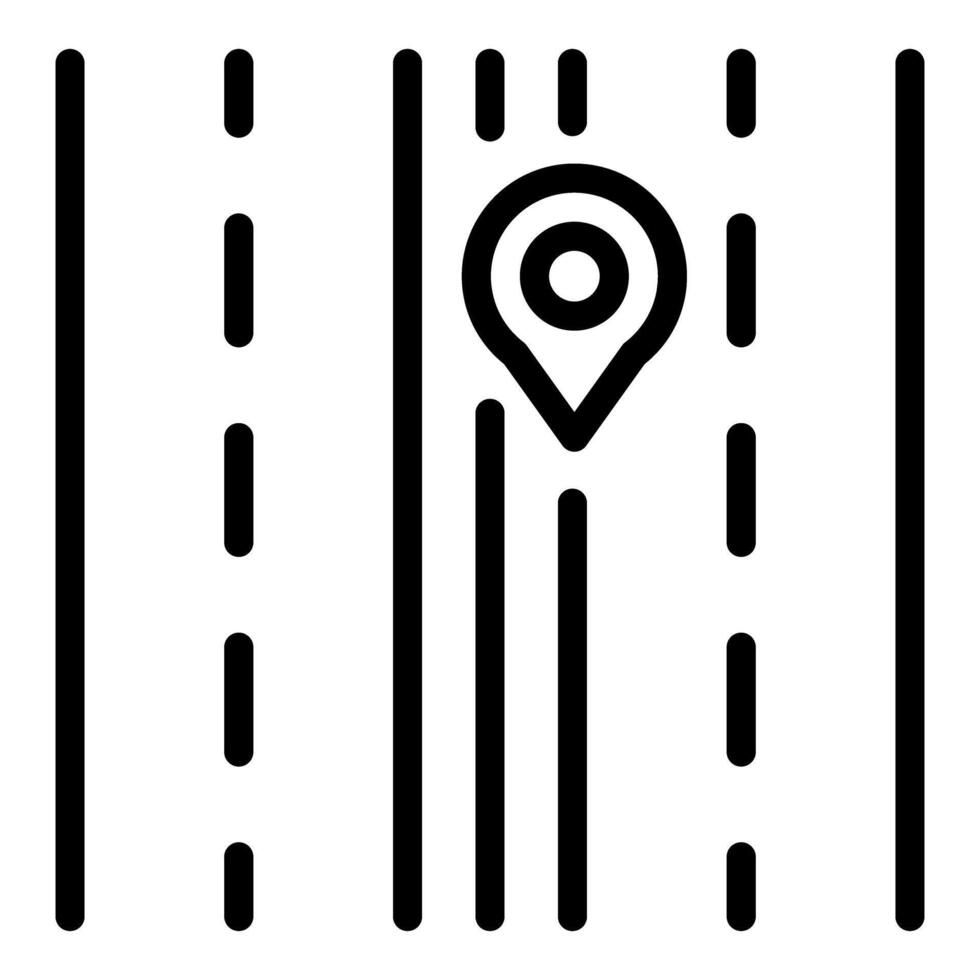 illustration of pin location on road map vector