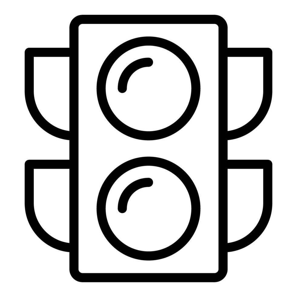 Traffic signal icon outline illustration vector