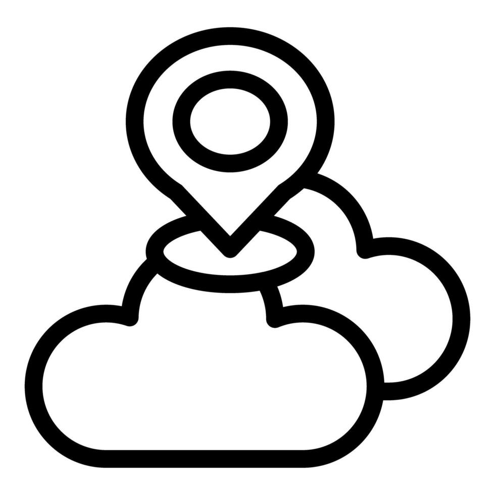 Cloud computing location icon concept vector