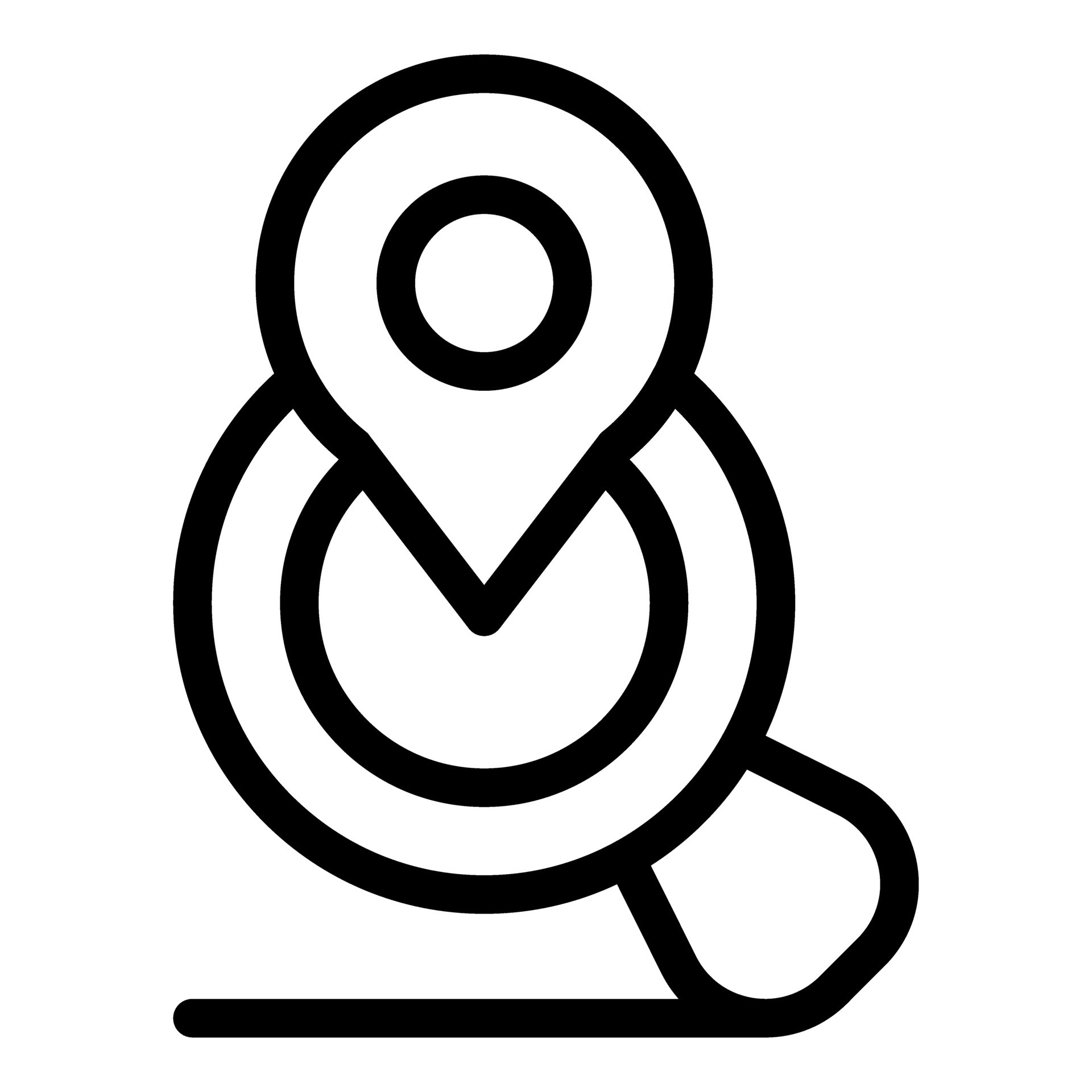 Black and white location pin icon 46043994 Vector Art at Vecteezy