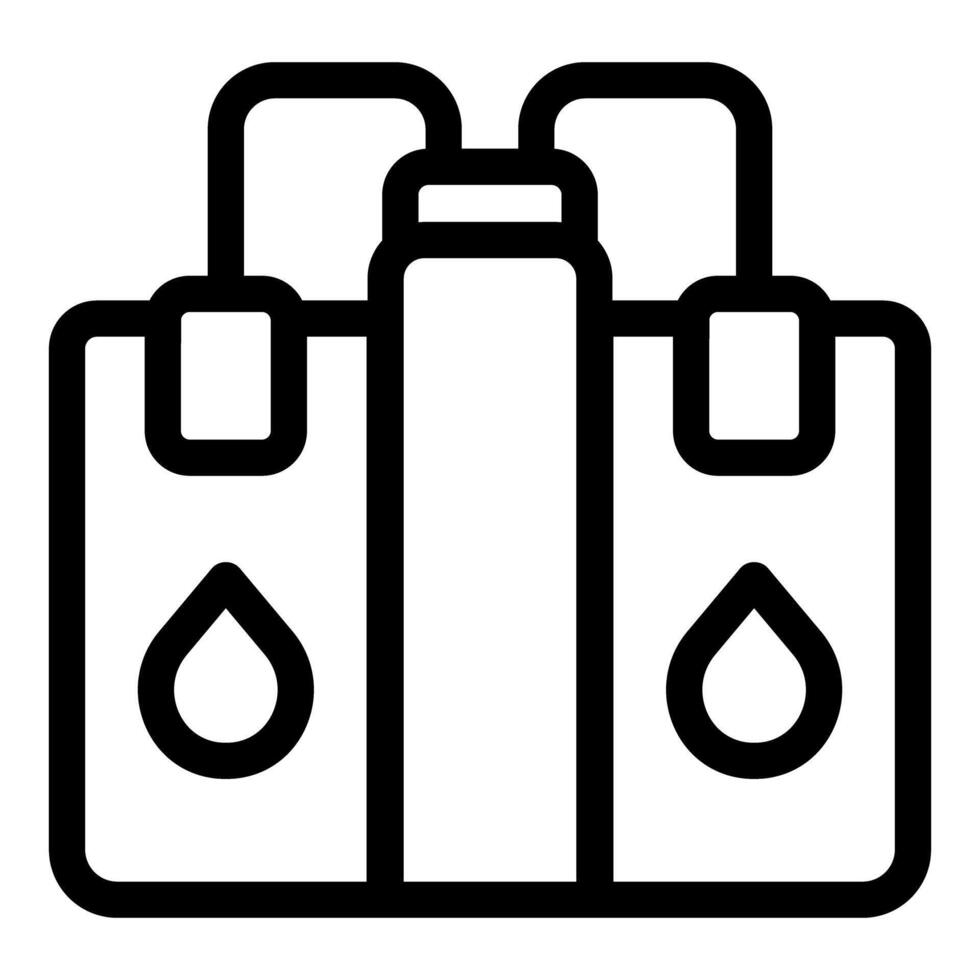 icon of water bottles vector