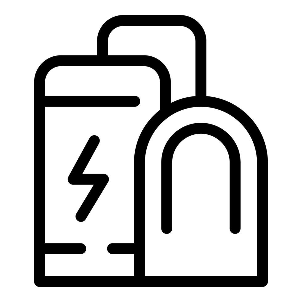 Power bank and mouse icon vector