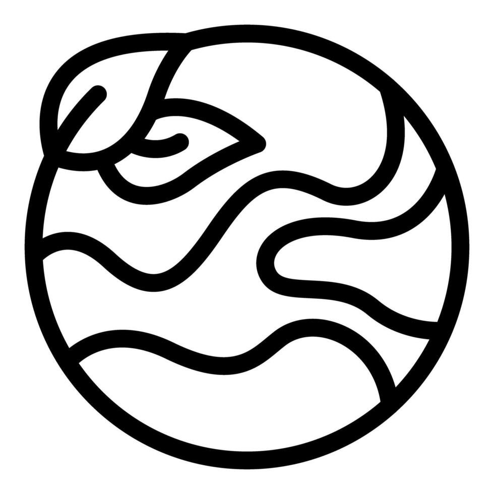 Abstract earth line art drawing vector