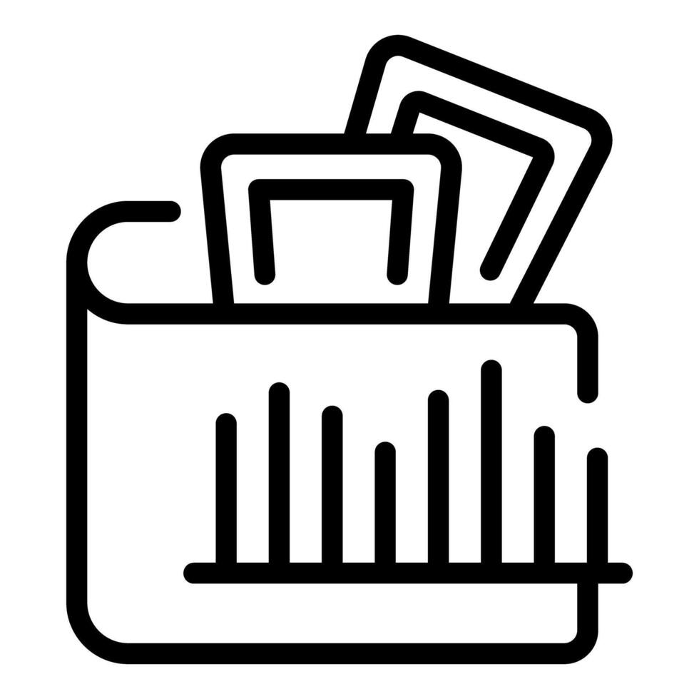 Wallet icon with credit cards vector