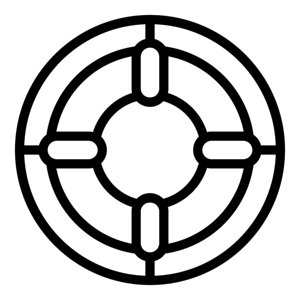 Black and white target icon illustration vector